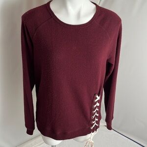 SIX FIFTY burgundy long sleeve top M